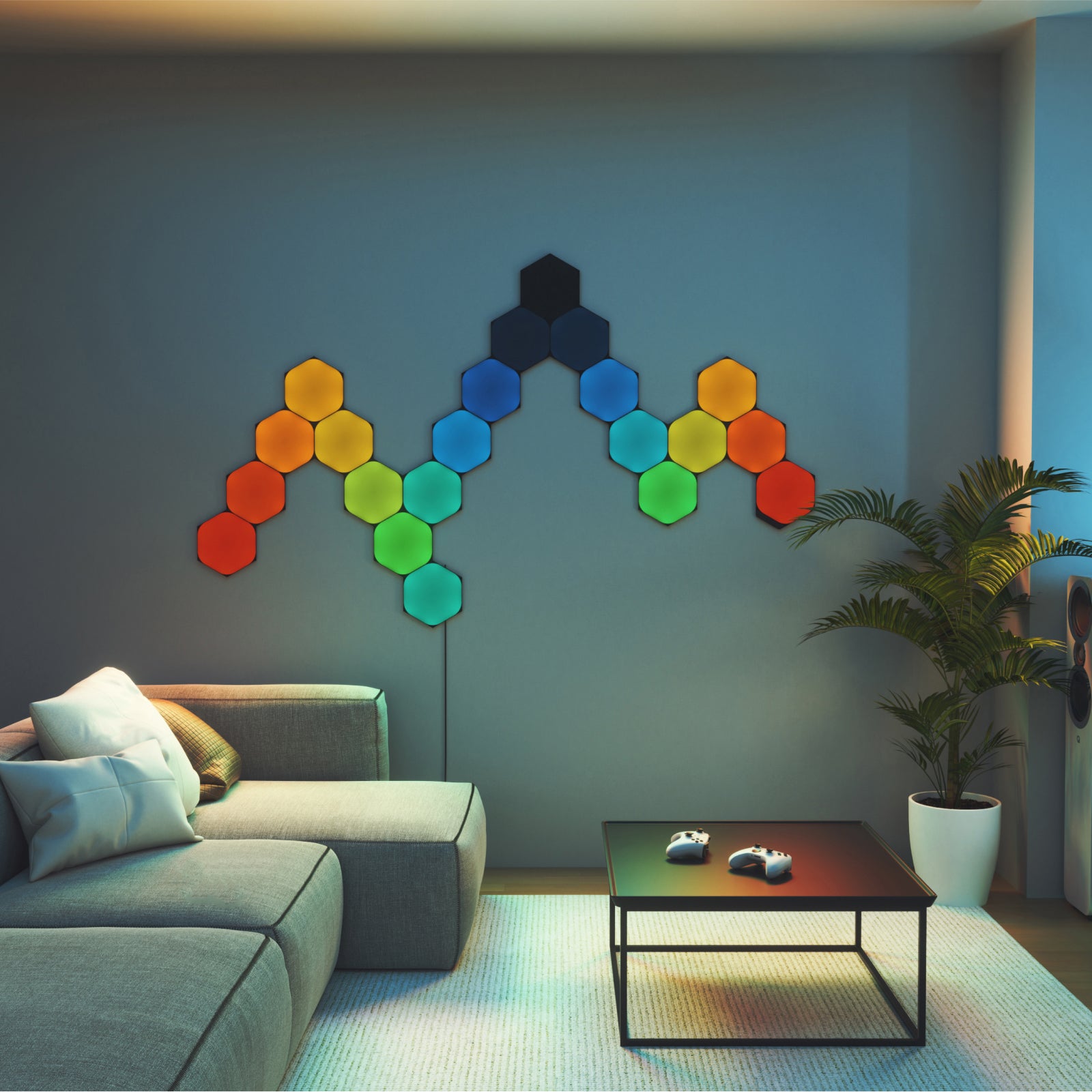 Shapes Limited Edition Ultra Black Hexagons Smarter Kit (12 panels)