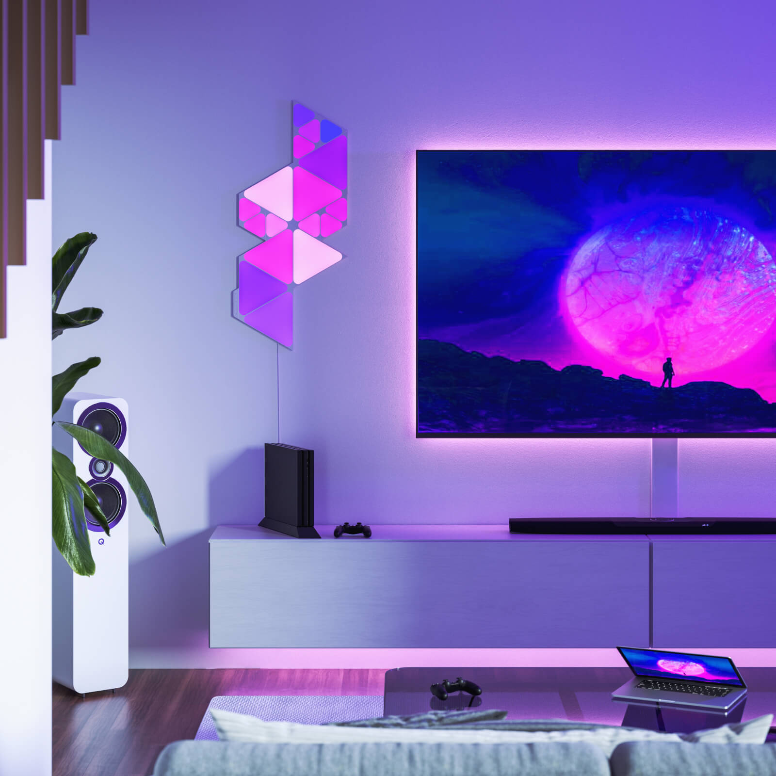 Nanoleaf Shapes Mini Triangles Expansion | Smart LED Light Panels