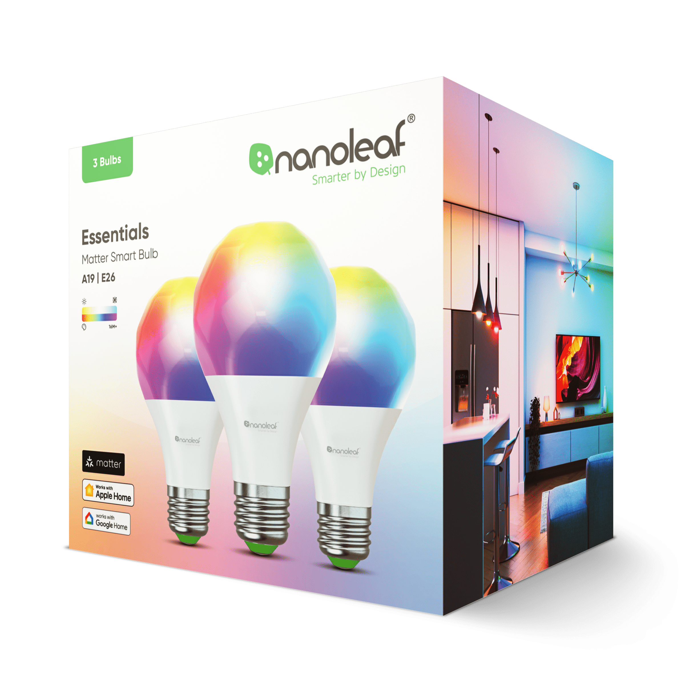 Matter A60 | E27 Smart Bulbs (3 Pack)