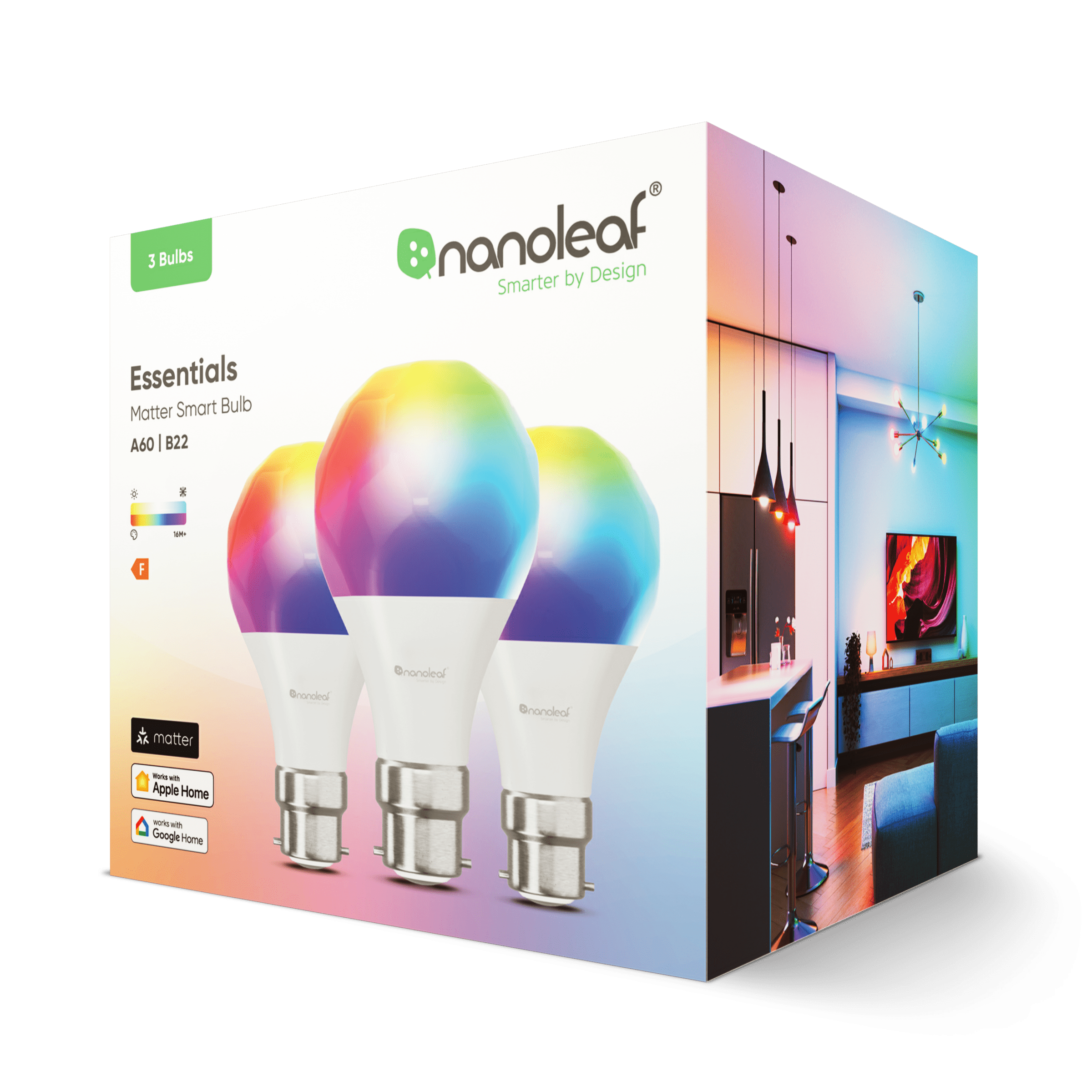 Matter B22 Smart Bulbs (3 Pack)