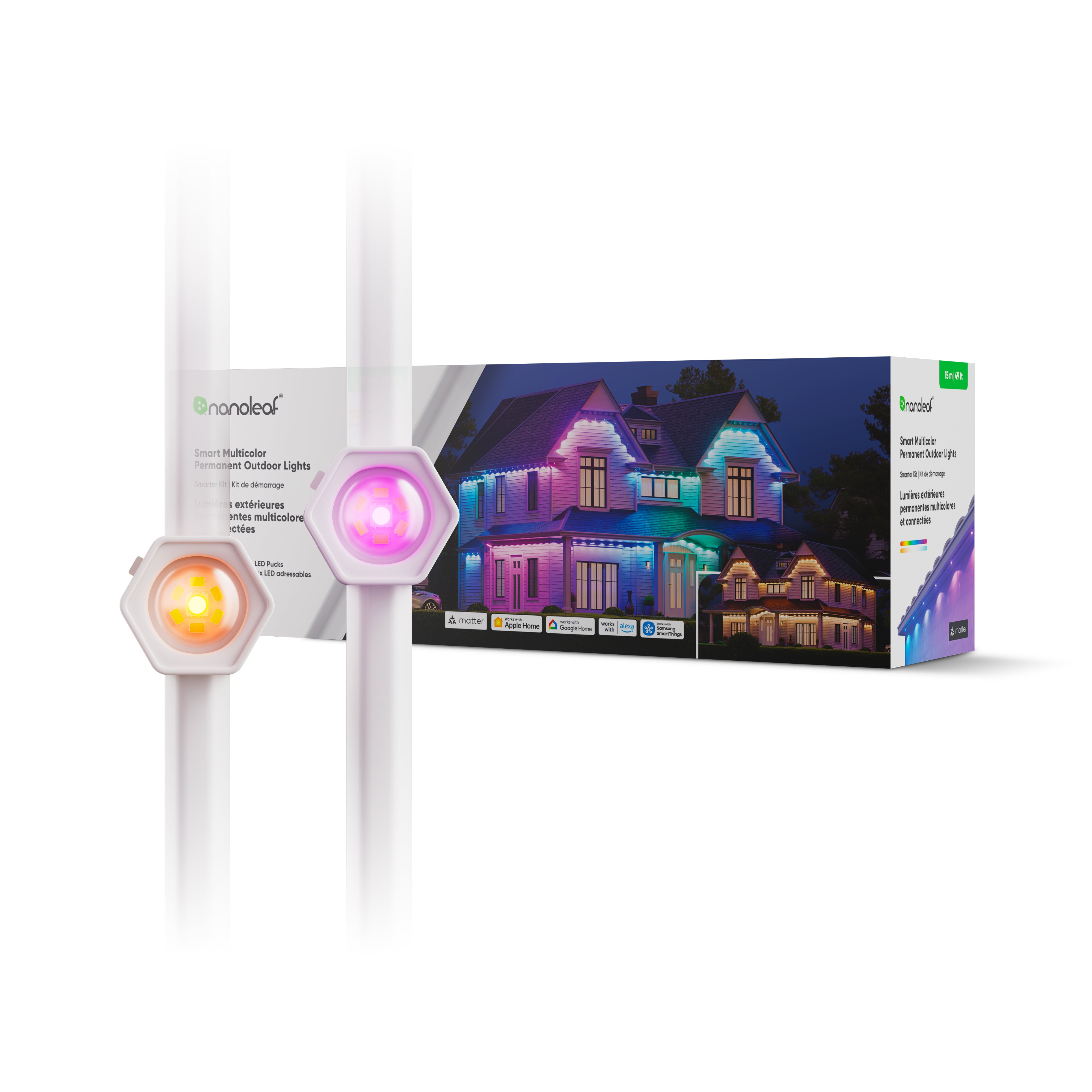Matter Smart Multicolor Permanent Outdoor Lights Starter Kit