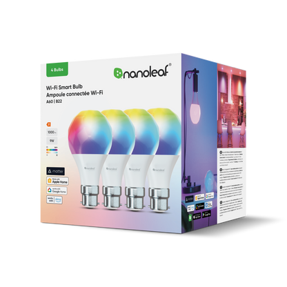 Matter Wi-Fi B22 Smart Bulb (4 Pack)