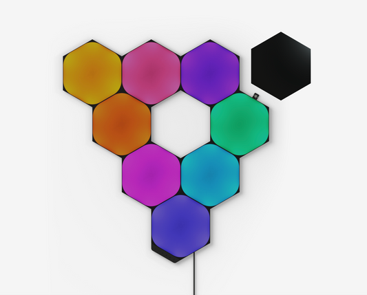 Ultra Black Hexagons Starter Kit (9 Panels)