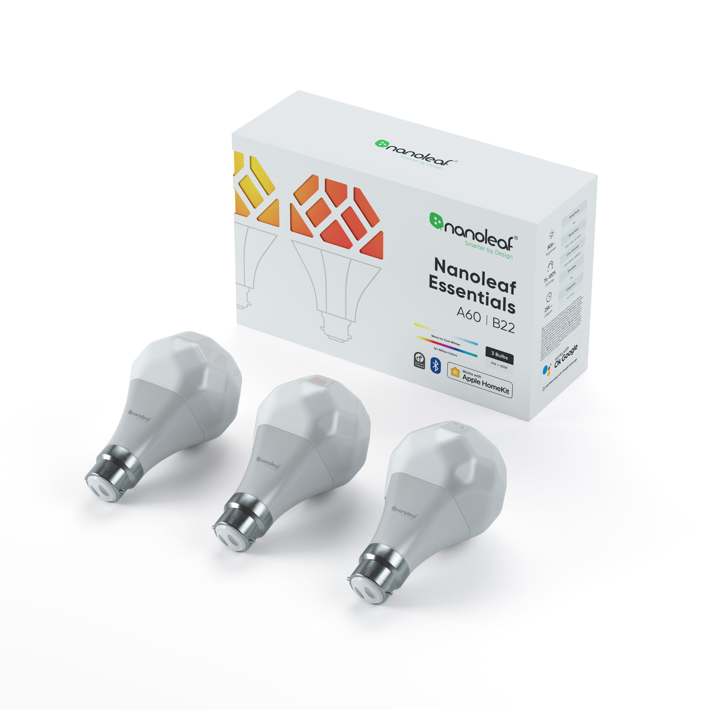 HomeKit A60 | B22 Smart Bulbs (3 Pack)